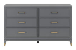 Westerleigh Chest w. 6 drawers, Graphite gray