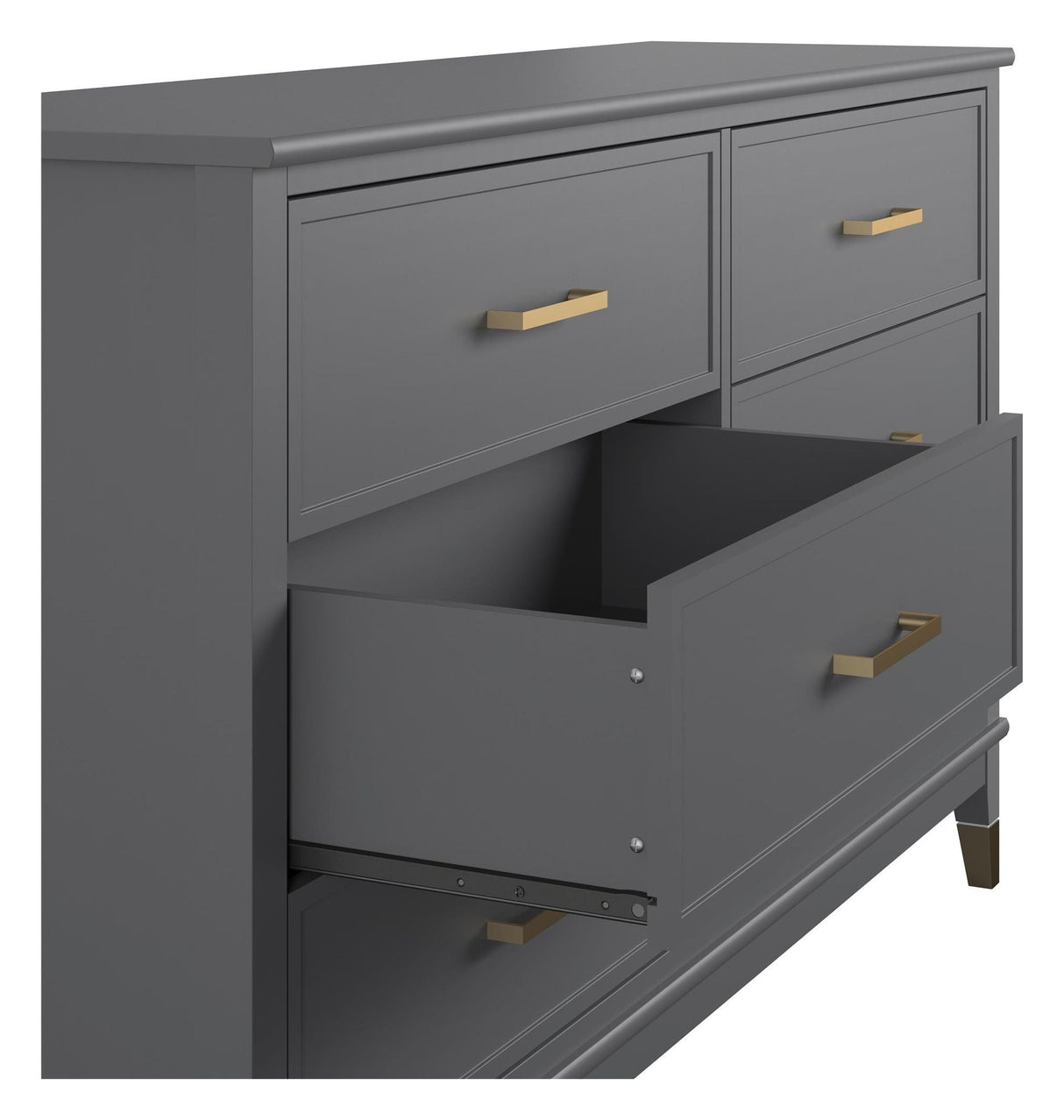 Westerleigh Chest w. 6 drawers, Graphite gray