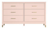 Westerleigh Chest w. 6 drawers, Pink