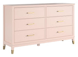 Westerleigh Chest w. 6 drawers, Pink