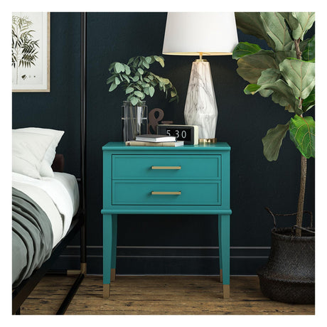 Westerleigh Bedside table, Emerald green