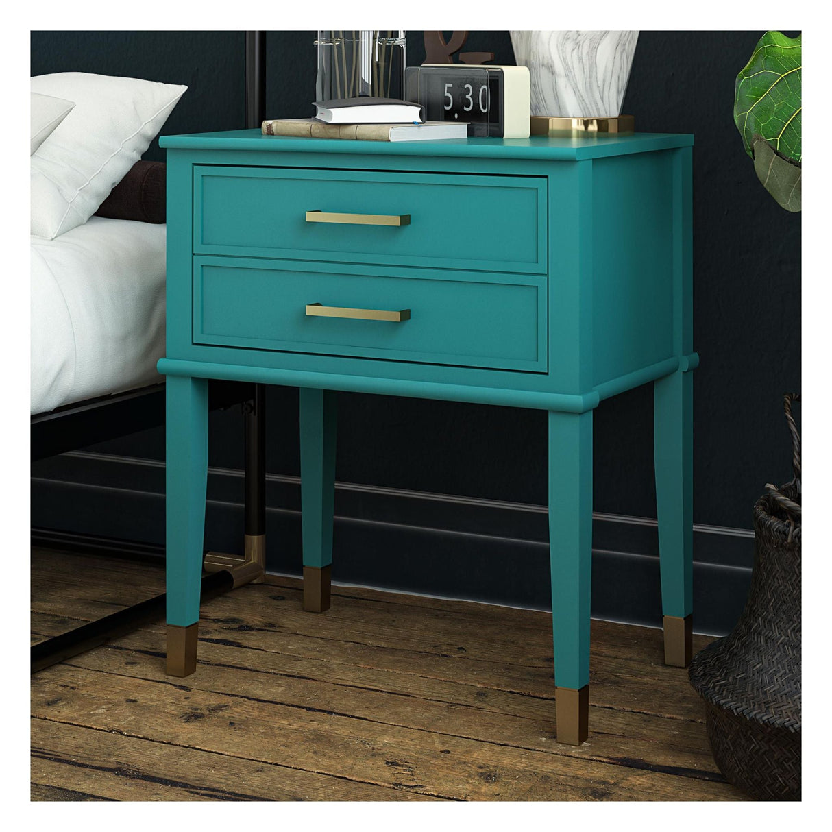 Westerleigh Bedside table, Emerald green