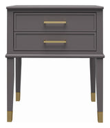 Westerleigh Bedside Table, Graphite Gray