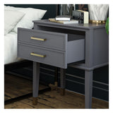 Westerleigh Bedside Table, Graphite Gray