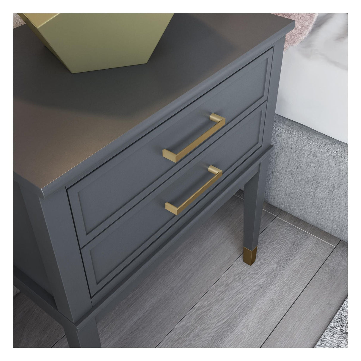 Westerleigh Bedside Table, Graphite Gray