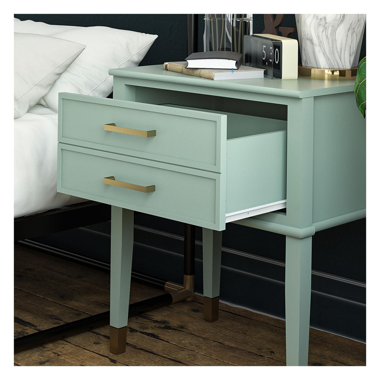 Westerleigh Bedside Table, Green