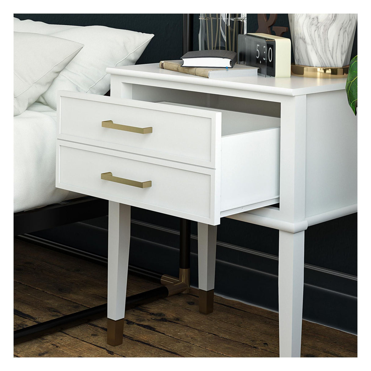 Westerleigh Bedside Table, White