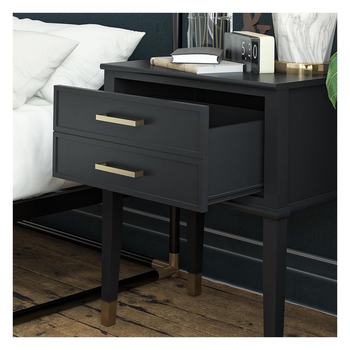 Westerleigh Bedside Table, Black