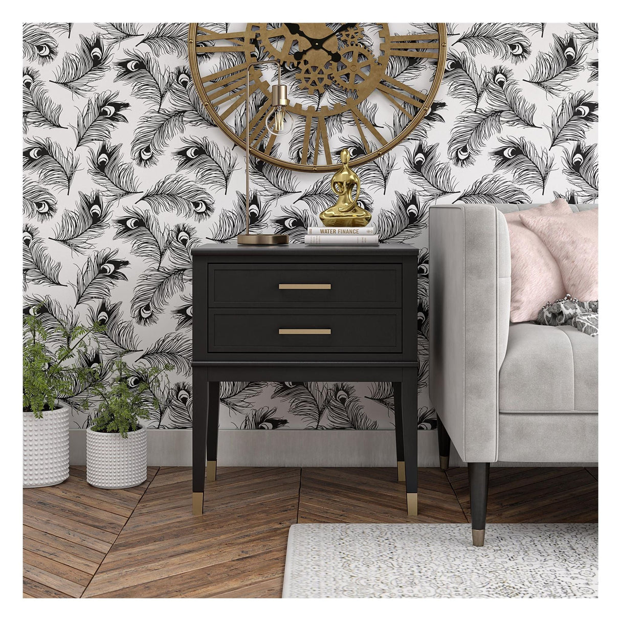 Westerleigh Bedside Table, Black