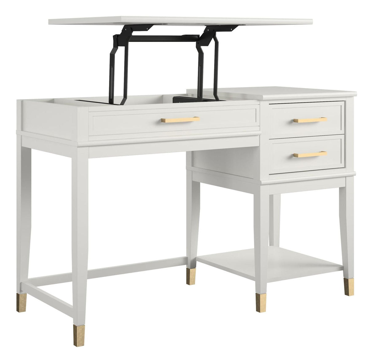 Westerleigh Desk with raising function, White