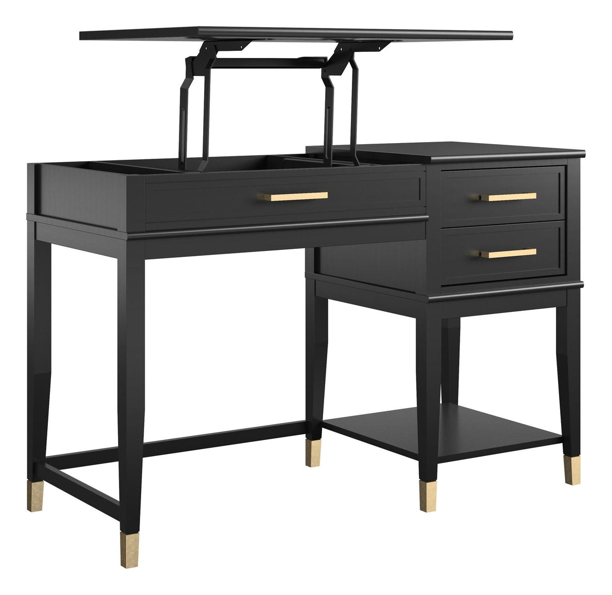 Westerleigh Desk with raising function, Black