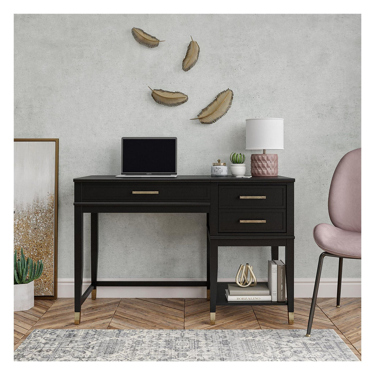 Westerleigh Desk with raising function, Black