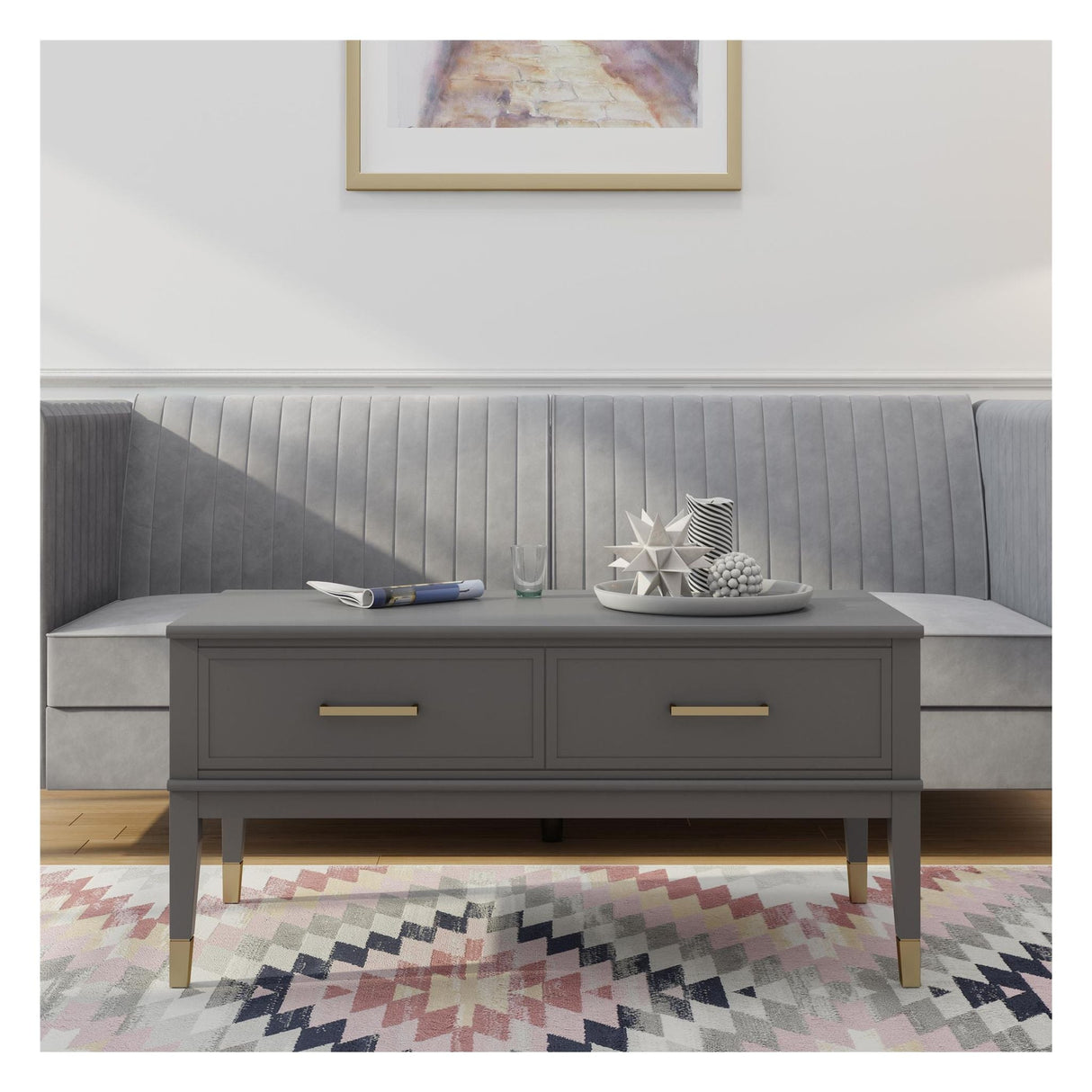 Westerleigh Coffee table with raising function, Graphite gray