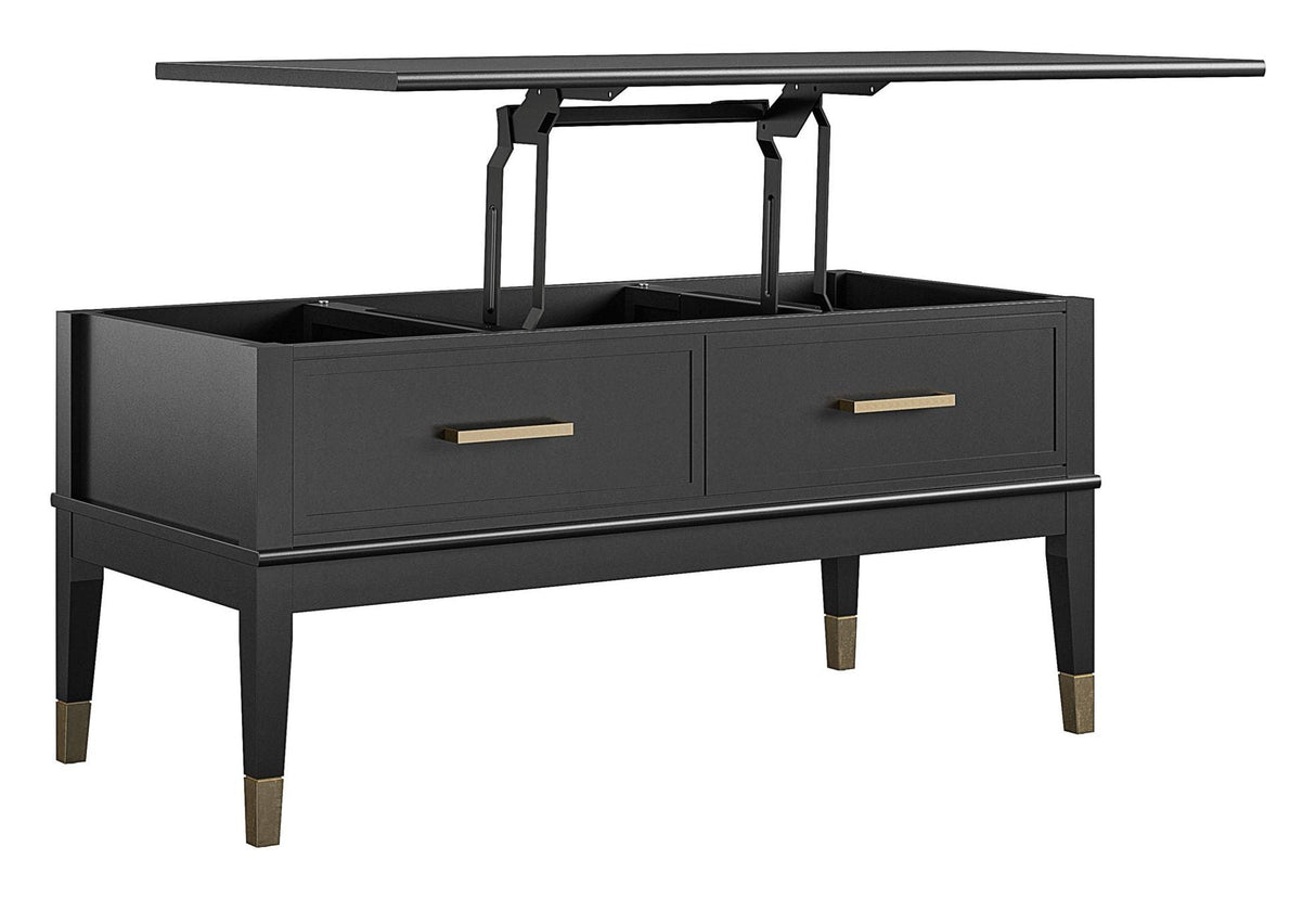 Westerleigh Coffee table with lifting function, Black