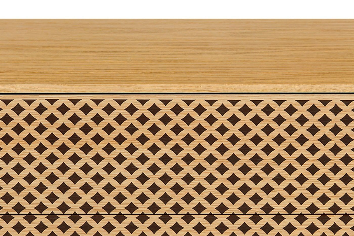 Woodman Camden Chest - Oak/Diamond Print, 80x48