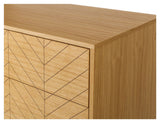 Camden Chest, Herringbone Print, Oak