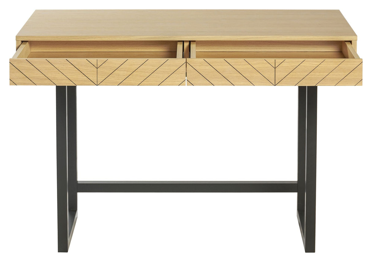 Camden Desk w. 2 drawers, Herringbone Print