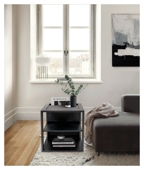 Woodman Cube Side Table - Black