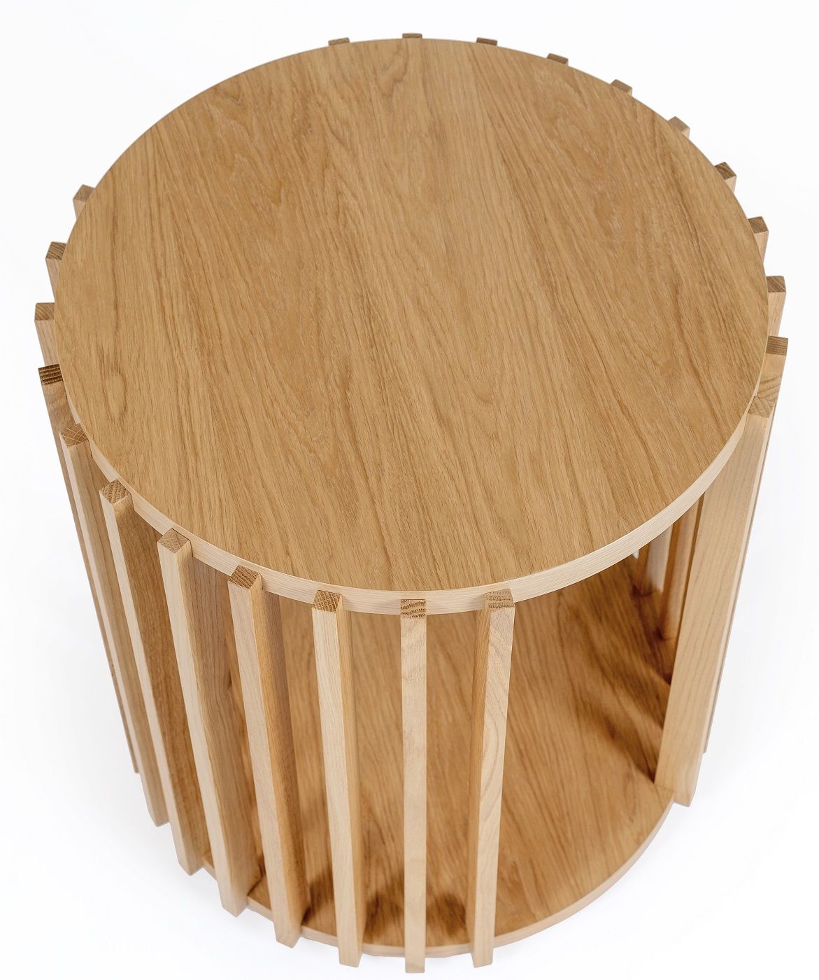 Woodman Drum Side Table - Oak, Ø53