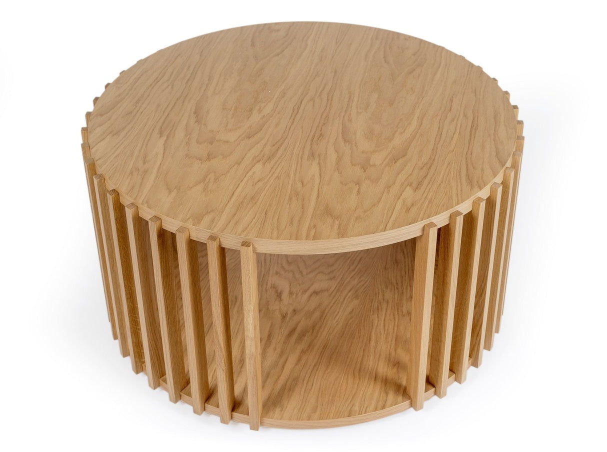 Woodman Drum Coffee table - Oak, Ø83