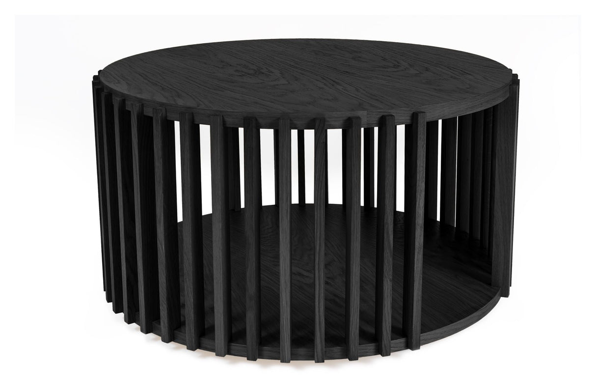 Woodman Drum Coffee table - Black, Ø83