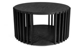 Woodman Drum Coffee table - Black, Ø83