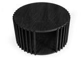 Woodman Drum Coffee table - Black, Ø83