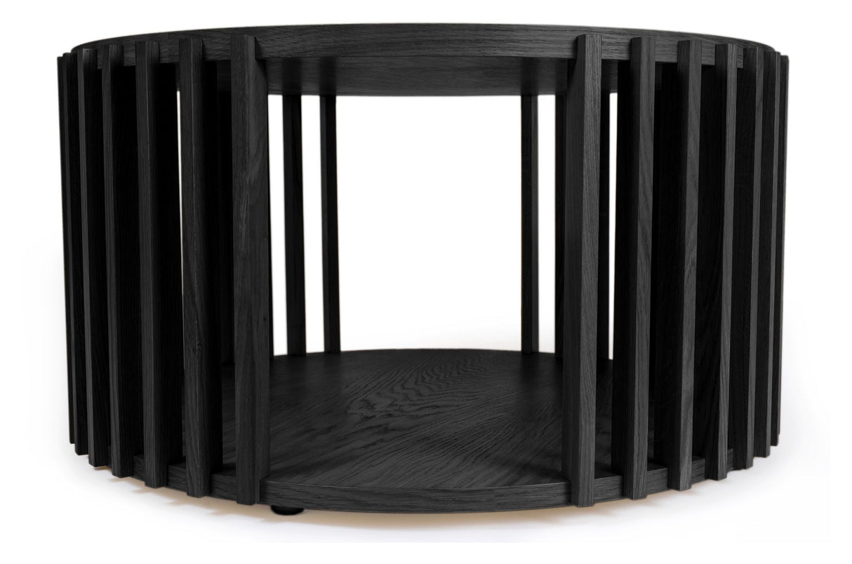 Woodman Drum Coffee table - Black, Ø83