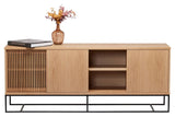 End Sideboard, Natural oak veneer, 188x45x75