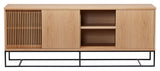 End Sideboard, Natural oak veneer, 188x45x75