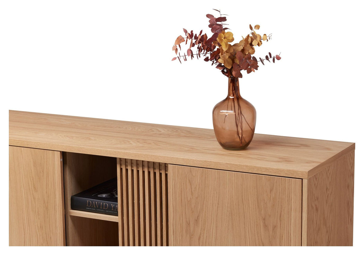 End Sideboard, Natural oak veneer, 188x45x75