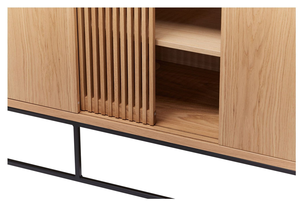 End Sideboard, Natural oak veneer, 188x45x75