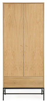 Flora Wardrobe, Natural oak, 80x55x190