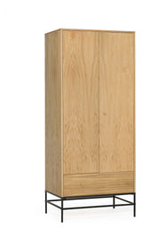 Flora Wardrobe, Natural oak, 80x55x190