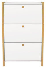 Hannover Shoe Cabinet w. 3 doors, White/Oak