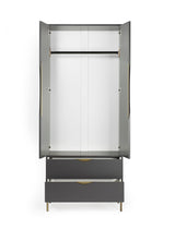 Woodman Kobe Wardrobe w. 2 doors - Gray