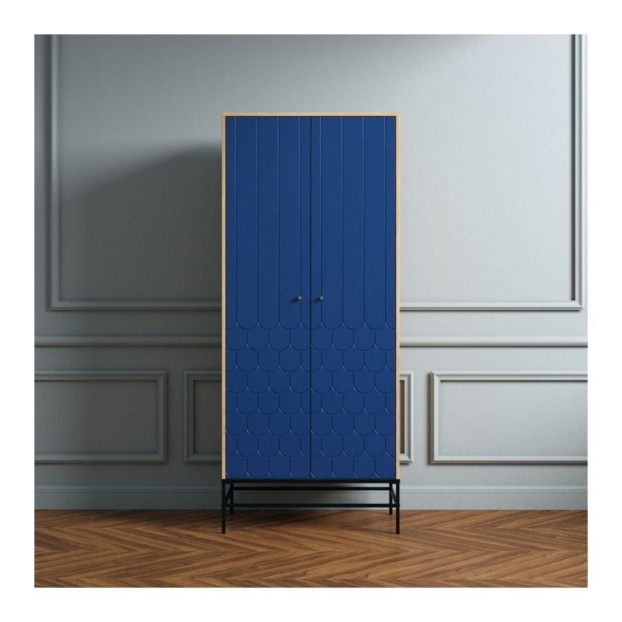 Woodman Lia Wardrobe w. 2 doors - Dark blue