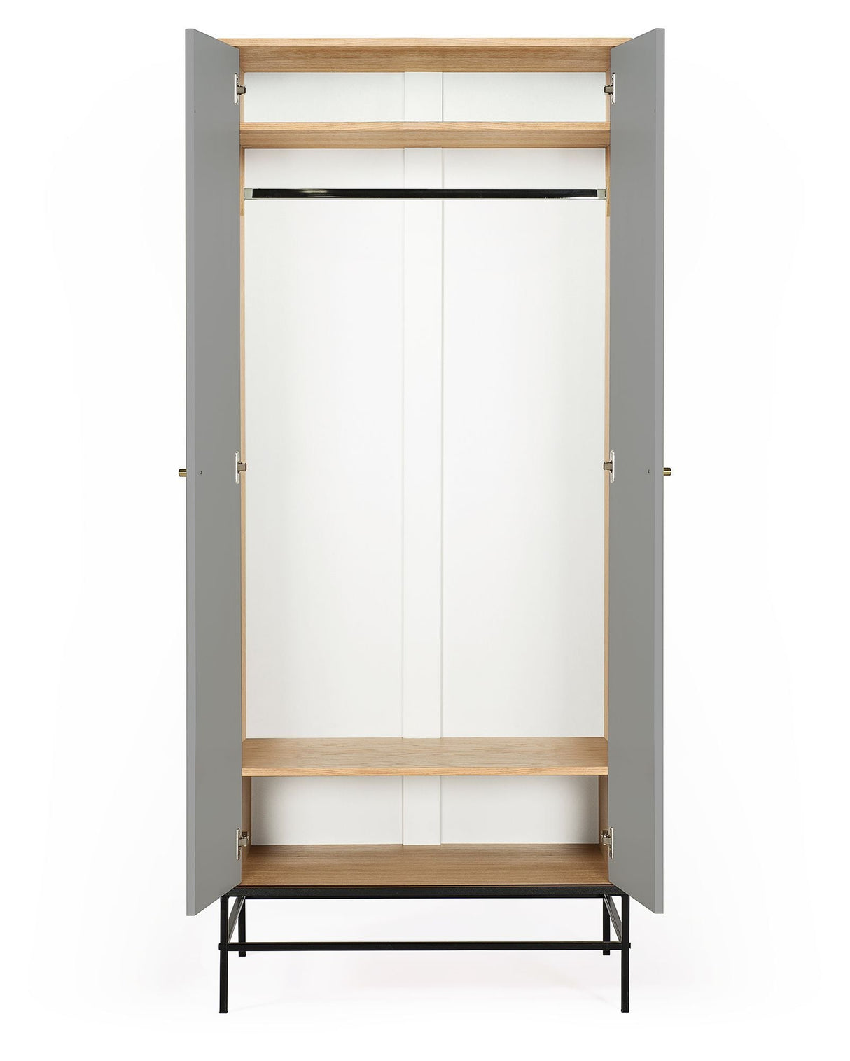 Woodman Mia Wardrobe w. 2 doors - Gray