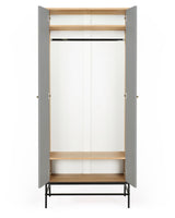 Woodman Mia Wardrobe w. 2 doors - Gray