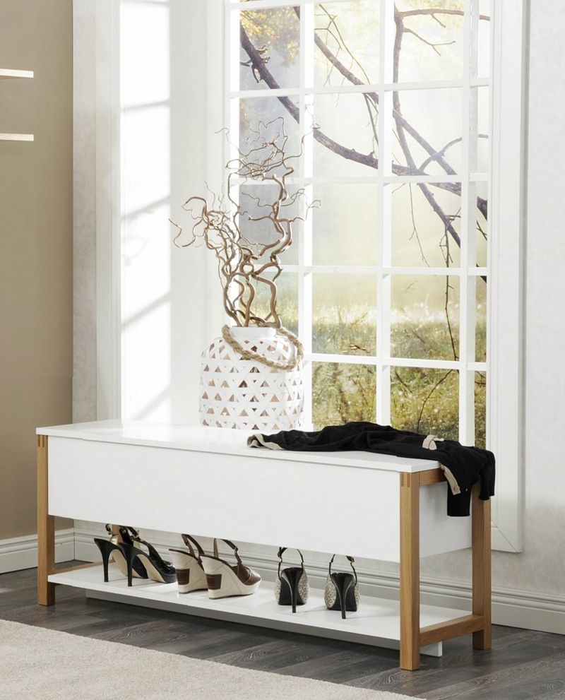 Woodman - Northgate Bench - White w. storage