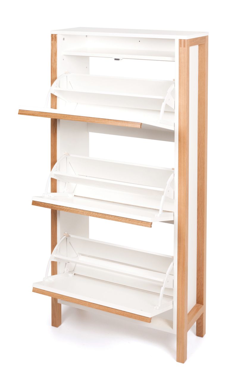 Woodman - Northgate Shoe Cabinet - White w. 3 doors