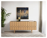 Porto Sideboard w. victoria print, Oak/Black