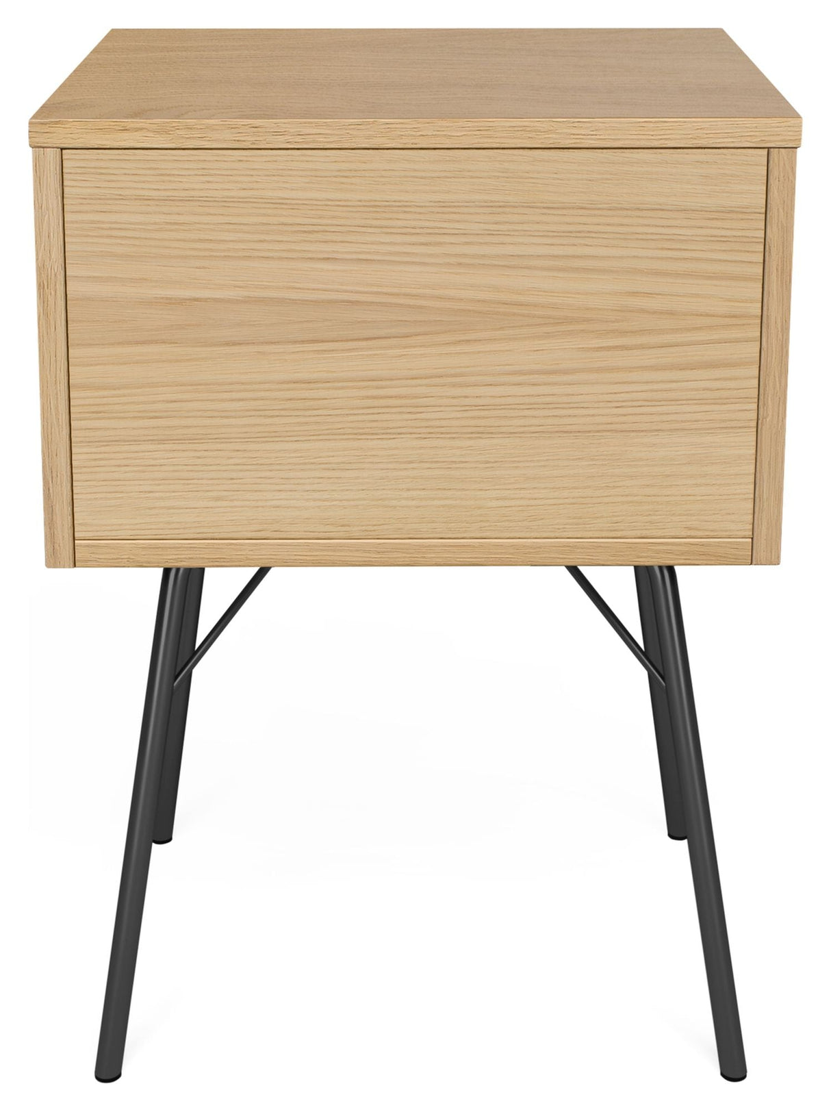 Rayburn Bedside table w. open Space, Oak/Black