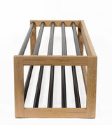 Woodman - Slussen Shoe shelf with steel pipes - Oak