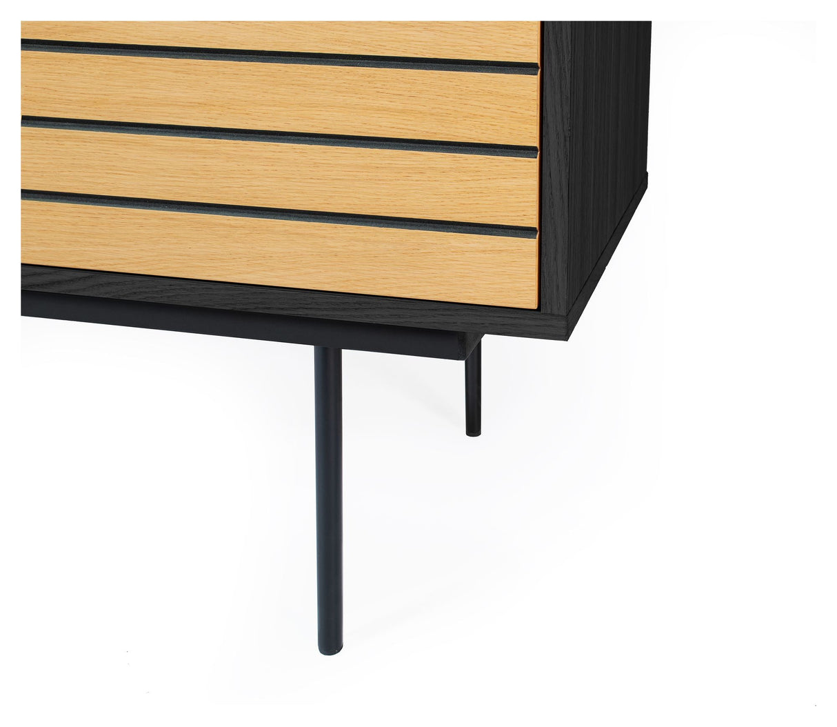 Woodman Stripe Sideboard - Nature/Black