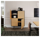 Woodman Stripe Sideboard - Nature/Black