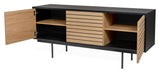 Woodman Stripe Sideboard - Oak/Black