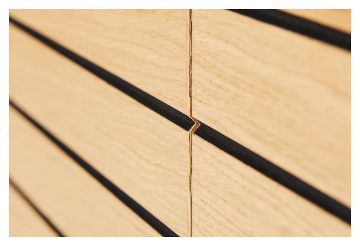 Woodman Stripe Sideboard - Oak/Black