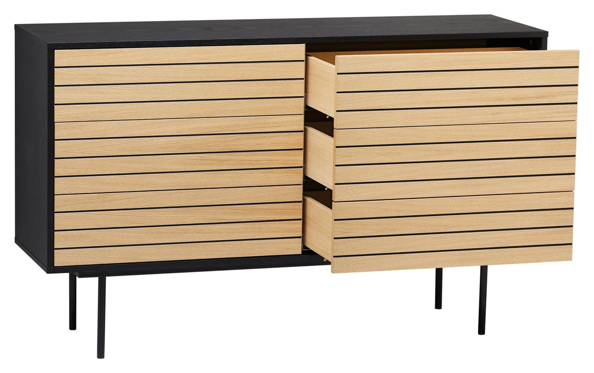 Stripe Sideboard, Black oak veneer