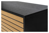 Woodman Stripe Table - Oak/Black